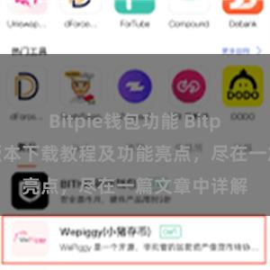 Bitpie钱包功能 Bitpie钱包最新版本下载教程及功能亮点，尽在一篇文章中详解