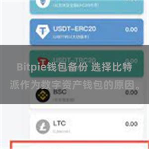 Bitpie钱包备份 选择比特派作为数字资产钱包的原因。