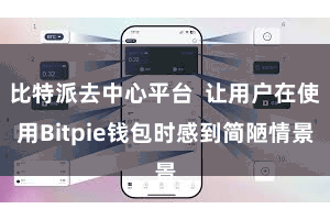比特派去中心平台  让用户在使用Bitpie钱包时感到简陋情景