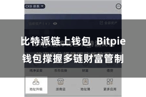 比特派链上钱包  Bitpie钱包撑握多链财富管制